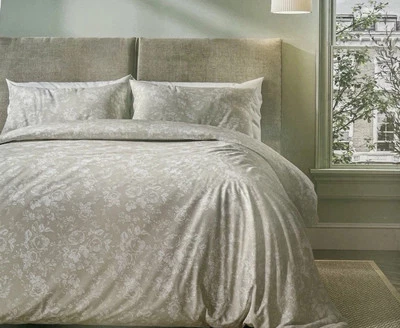 Conjunto de capa de edredom CABBAGES & ROSES Paris linho rosa 3 peças bege acastanhado QUEEN - Imagem 1 de 4