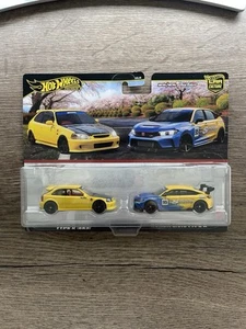 Hot Wheels Premium Car Culture 2 Pack '99 Honda Civic Type R EK9 & Spoon FL5 - Picture 1 of 2