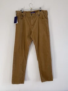 Ralph Lauren Purple Label Corduroy Pants Camel Slim Fit 36x32 NWT - Picture 1 of 6