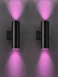 RF Fernbedienung RGB Farbwechsel Beleuchtung LED Doppel Auf und Ab Außen... - Bild 1 von 9