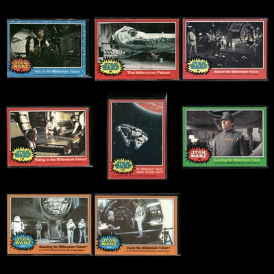Star Wars 1977 Topps Lot (8) Vintage 1st Edition Millennium Falcon - Image 1 of 4