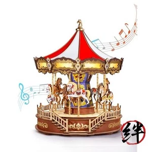 3D Puzzle Zulu LED beleuchtet zusammengebaute Spieluhr Karussell - Bild 1 von 5