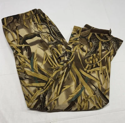 L.L. BEAN HUNTING PANTS Mens XL ADVANTAGE WETLANDS CAMO OUTDOOR Nylon Water Res - Image 1 of 4