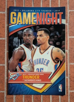OKC Thunder GameNight Program - Jan. 19, 2014 vs Kings - NBA Westbrook Durant - Image 1 of 4