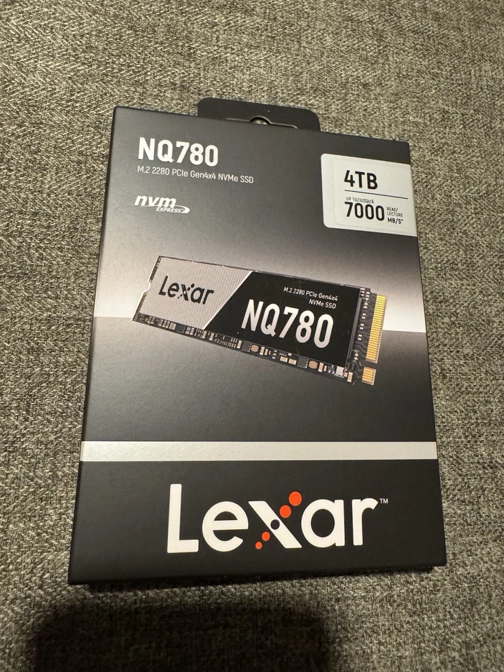 Lexar NQ780 4TB Internal SSD PCIe Gen4x4 NVMe M.2 2280 LNQ780X004T-RNNNU - Image 1 of 4