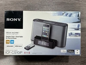 Sony Dream Machine AM/FM Clock Radio ICF-CS10iP Remote Antenna Aux Jack w/ Box - Bild 1 von 18