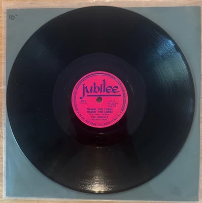 DOO WOP 78 THE ORIOLES THANK THE LORD! ON JUBILEE RECORDS Foto 1 de 2