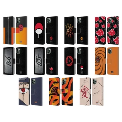 NARUTO SHIPPUDEN ICONIC LEATHER BOOK WALLET CASE COVER FOR APPLE iPHONE PHONES - Image 1 of 4