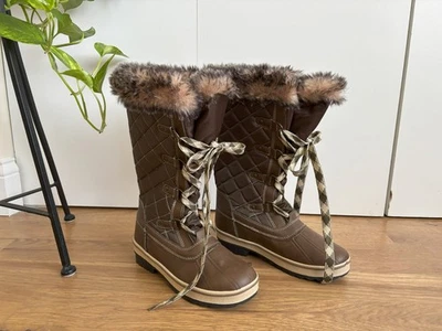 Botas de invierno con cordones forradas de piel BASS Aibileen para mujer talla 7M - NUEVAS Foto 1 de 4