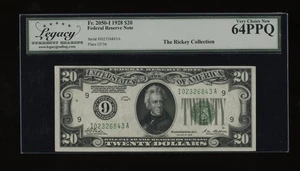 DBR 1928 $20 FRN Minneapolis Numeral Fr. 2050-I Legacy 64 PPQ Serial I02326843A - Picture 1 of 2