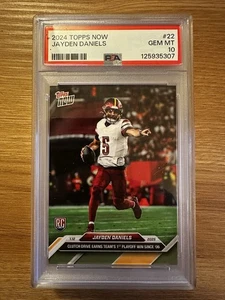 2024 TOPPS NOW #22 JAYDEN DANIELS RC  🔥1st Playoff Win! 🔥PSA 10🔥 - Picture 1 of 3
