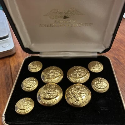 Vintage American Heritage Buttons Americana Indiana Set - Blazer Buttons - Image 1 of 2