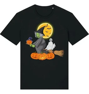 Halloween Pumpkin Witch Character T Shirt,Splattered Costume Tee,Halloween Gift - Picture 1 of 5