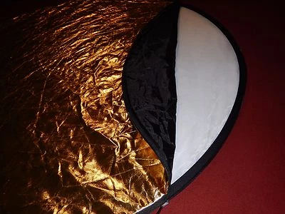 Reflector de disco plegable Etekcity 43 pulgadas redondo dorado/plateado/blanco/gris Mulit Foto 1 de 4