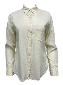 GANT RUGGER Cream White Selvedge Madras OBD Shirt 450148 Size XL - Picture 1 of 2