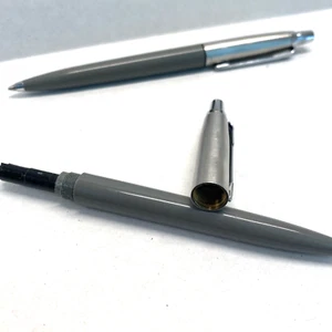 Vintage Parker Jotter Ball Pen Smooth button Brass threads Lot of 2 - Picture 1 of 5