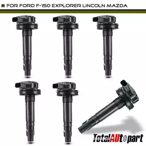 6x Ignition Coils Pack w/ 2 Pins for Ford Edge Explorer F-150 Taurus MKS MKT MKZ - Picture 1 of 7