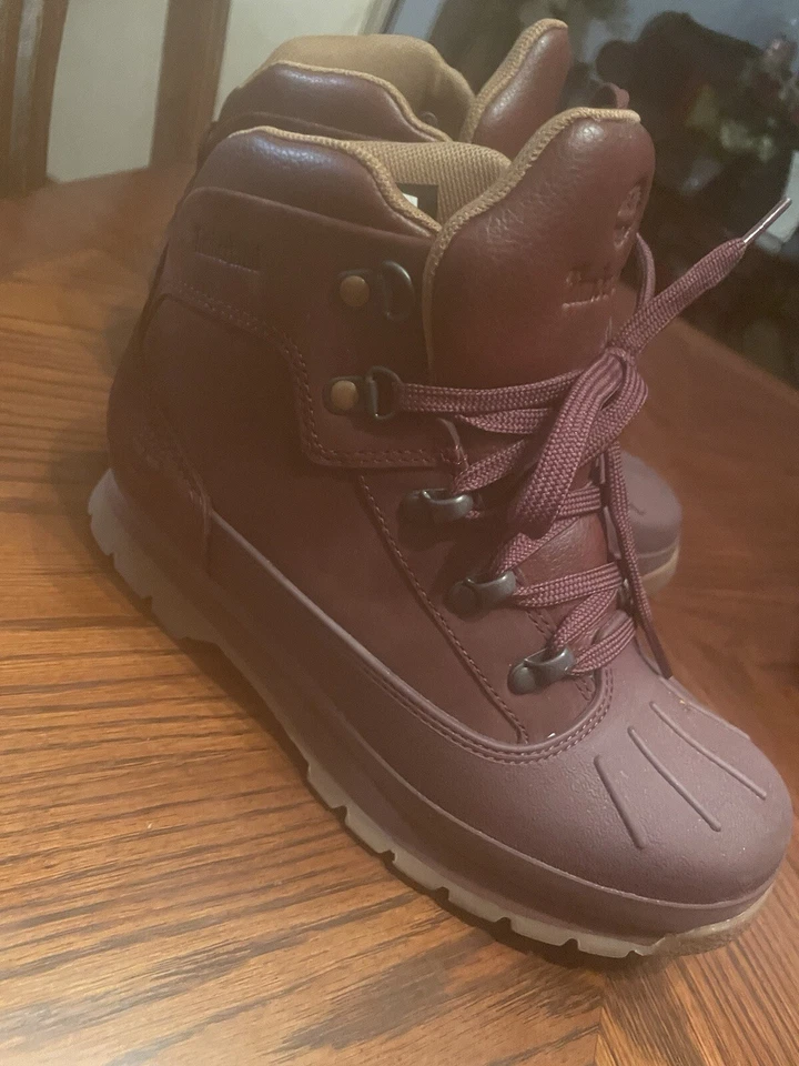 Timberland красный Euro туристический подкладка носок загрузки бордовый нубук размер 5,5 - Изображение 1 из 3