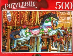 Antique Carousel Merry Go Round Horse - 500 Pieces Jigsaw Puzzle - Picture 1 of 1