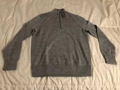 J.Crew Merino Wool Half-Zip Sweater, Heather Grey, Small, NWT!, Pics! - Image 1 of 4