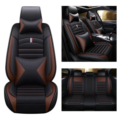 Car Seat Covers for Mercedes-Benz 5-Seats Headrest MH84 Black coffee Luxury Foto 1 de 4
