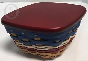 Longaberger*Red White Blue *American Celebration Wave Basket Set*19003X S78 - Picture 1 of 12