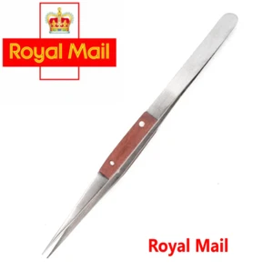Straight Nose Stainless Steel Tweezer Jewellery Soldering Craft Gem Precision - Picture 1 of 1