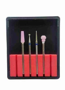 Juego de 4 brocas de manicura rusas de carburo, juego de brocas para cutículas (aguja,... - Imagen 1 de 1