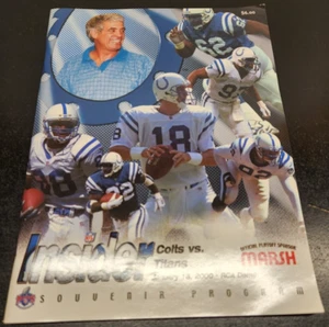 Indianapolis Colts Vs. Tennessee Titans Insider Souvenir Program January 16,2000 - Picture 1 of 9