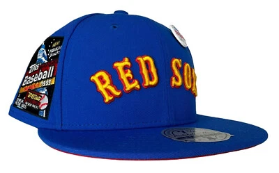 Mitchell & Ness MLB Boston Red Sox 1993 Topps Basesball Side Patch Fitted Hat - Image 1 of 4
