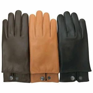 PSS Leather Winter Warm Men's Classic Slim Fit Fashion Dress Driving Gloves - Picture 1 of 8