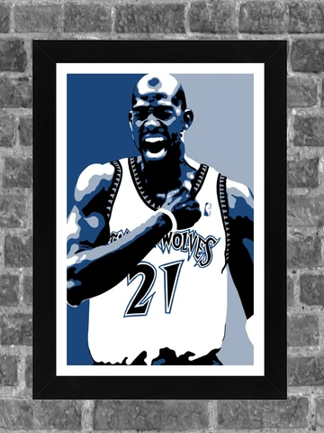 Minnesota Timberwolves Kevin Garnett Portrait Sports Print Art 11x17 Cover