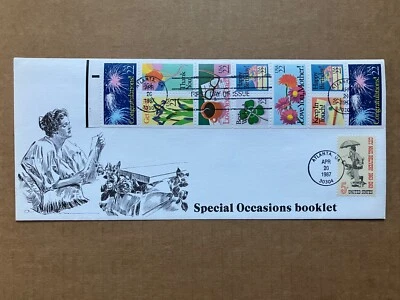 1987 22c Special Occasions 2267-74 KMC Venture Booklet Pane Combination FDC - Image 1 of 3