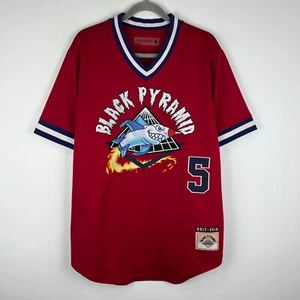 Camiseta deportiva de béisbol Outta Here Shark Misil negra pirámide para hombre roja talla XL - Imagen 1 de 15