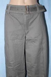 NEW Mossimo Junior Girls Khaki Green Cotton Pants w/ Belt  13 See Measurements* - Picture 1 of 7