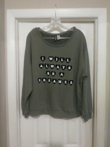 Top para mujer H&M dividido gris/blanco/negro mezcla algodón estampado manga larga talla xl - Imagen 1 de 8