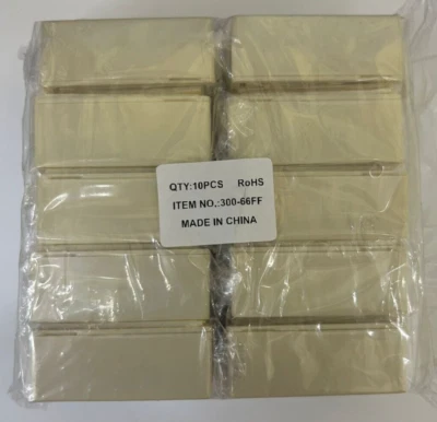 10 x Phone Surface Mount Jack, Ivory, RJ11 / RJ12, Single Port Telephone Jack - Image 1 of 3