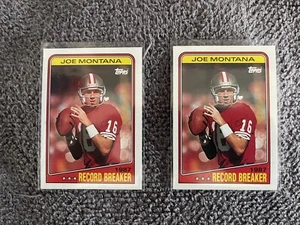 1988 Topps Football #4 Joe Montana Record Breaker 49ers, 11-card Lot. - Bild 1 von 8