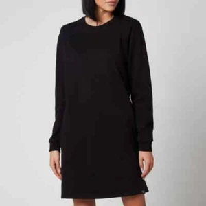 NEW Superdry Women's Rib Insert Dress Black Pockets Size 10 - Picture 1 of 12