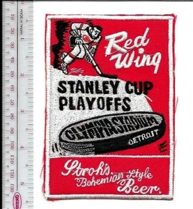 Beer Hockey Detroit Red Wings & Strohs Beer 1954 Olympia Stadium Stanley Cup Pla - Picture 1 of 1