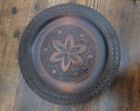 Vintage Boho Wooden Wall Decor Circular Plate Style Antique Wood