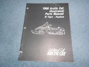 1988 ARCTIC CAT PANTERA EL TIGRE SNOWMOBILE PARTS BOOK ILLUSTRATED FACTORY OEM - Picture 1 of 6