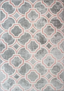Moroccan Trellis Blush Rug Small Large Living Room Rugs Long Pink Hall Runners - Picture 1 of 10