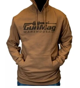 Gun Mag Hoodie Warehouse Brand XXL Premium Cotton Camel Brown NRA New with Tags - Picture 1 of 4