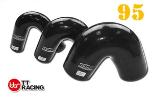4PLY Silicone 135 Degree Elbow Joiner Turbo Hose Pipe BOV 95mm 3.75" 3-3/4" BK - Picture 1 of 7