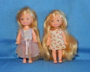 2 Vintage Mattel 1994 Kelly bambola Barbie sorella capelli biondi occhi azzurri e vestiti - Foto 1 di 15