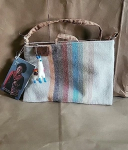 Terra Natural Designs Striped Crossbody Satchel Bag Purse Boho 🦙 NWT - Picture 1 of 14