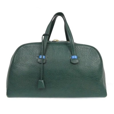 Bolso de mano de viaje Hermes Green Buffalo Skipper Galop 50 □B 10Z XX40713 Foto 1 de 4