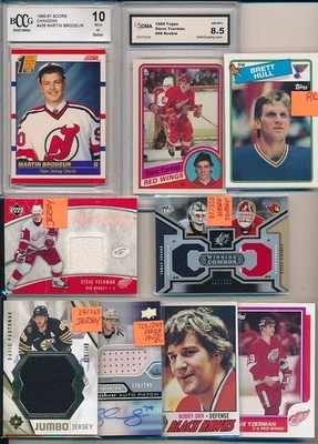 LOTE DE COLECCIÓN DE TARJETAS DE HOCKEY PARCHE PREMIUM AUTO JERSEY SERIE NOVATO #'D NHL $$ Foto 1 de 4