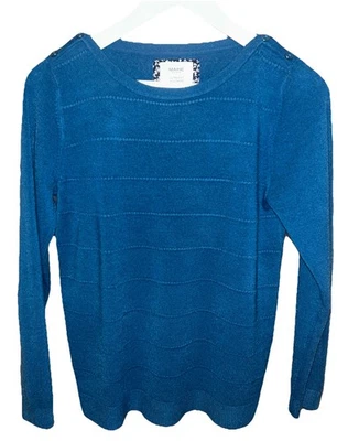 Maine New England Women's Blue Pullover Jumper Size 12 Ultrasoft Knitwear - Image 1 of 4